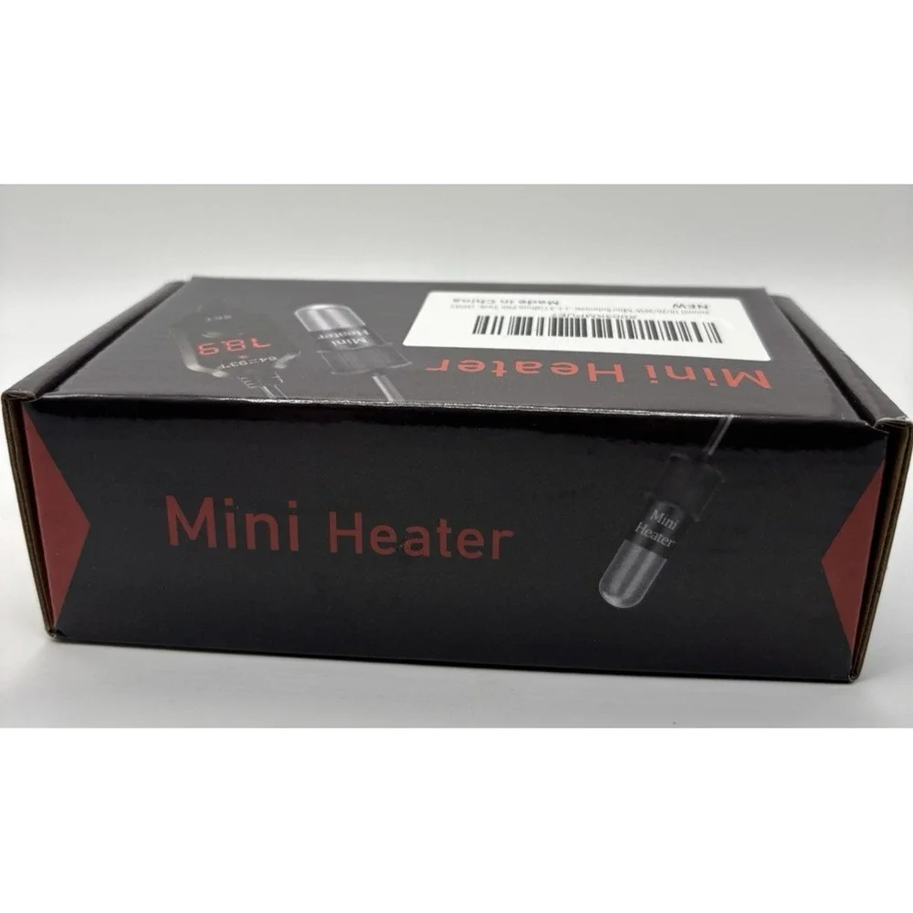 20W Mini Submersible Aquarium Heater Small With  Temp Display & Thermometer Fish